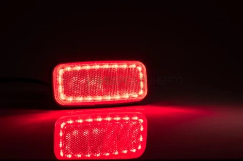 Фонарь габаритный LED 12-36В, красный со светоотражателем и проводом. FRISTOM FT-075 C LED фото 2