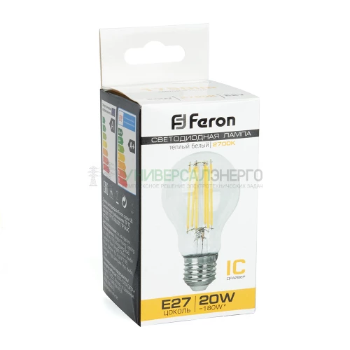 Лампа светодиодная Feron LB-620 Шар E27 20W 2700K 38245 фото 3