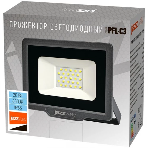 Прожектор светодиодный PFL-C3 20Вт 6500К IP65 ДО закален. прозр. стекло JazzWay 5023543A фото 5
