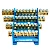 Шина "N" на изоляторе STEKKER 6*9 тип "стойка" на DIN-рейку 12 выводов, синий, LD556-69-12 49560