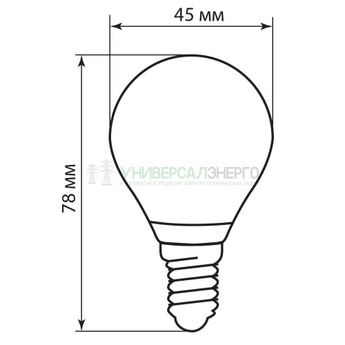 Лампа светодиодная Feron LB-61 Шарик E14 5W 4000K 25579 фото 4