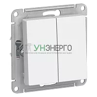 Выключатель 2-кл. СП AtlasDesign 10А IP20 (сх. 5) 10AX механизм бел. SE ATN000151