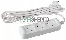 Удлинитель 3х3м без заземл. 6А IP20 UX(6)-3-3m ПВС 2х0.75 Эра Б0038568