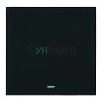 Выключатель 1-клавишный c индикатором (механизм), STEKKER, 250В, 10А, серия Мия, RSW10-3101-05, черный бархат 50445