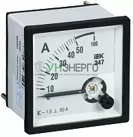Амперметр Э47 96х96мм 50А кл. точн. 1.5 IEK IPA20-6-0050-E Амперметр Э47 96х96мм 50А кл. точн. 1.5 IEK IPA20-6-0050-E