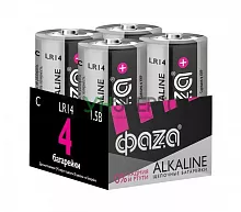 Элемент питания алкалиновый C/LR14 1.5В Alkaline Pack-4 (уп.4шт) ФАZА 5033160