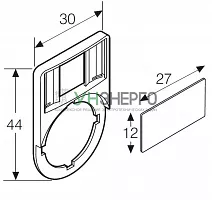 Шильдик MA6-1061 для держателя (кноп. посты) ABB 1SFA611930R1061