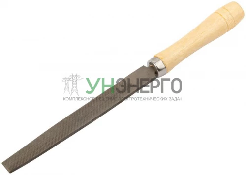 Напильник плоский 150мм деревянная ручка КУРС 42502 фото 2