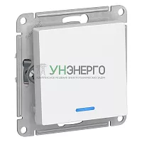 Выключатель 1-кл. СП AtlasDesign 10А IP20 (сх. 1а) 10AX с подсветкой механизм бел. SE ATN000113