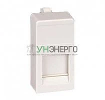 Адаптер на 1 RJ45(12) коннектор узкий шторка Simon27 сл. кость 27087-31