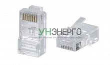 Коннектор RJ45 (8P8C) под витую пару кат.5E универс. для ОЖ и МЖ кабеля для проводников с толщ. по изоляции до 1.05 мм Cabeus 7009c
