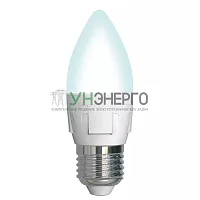 Лампа светодиодная LED-C37 7W/4000K/E27 /FR/DIM PLP01WH Яркая 7Вт матовая 4000К нейтр. бел. E27 диммир. (упак. картон) Uniel UL-00004295