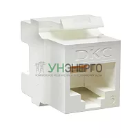 Модуль Keystone RJ45 CAT6 не экранированный 180град. бел. DKC RNK6U180WH