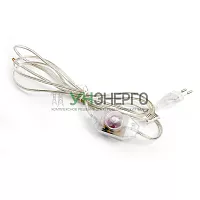 Сетевой шнур с диммером 230V 2м,  прозрачный, DM103-200W 23058