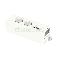 Блок Unica System+ 2хРозетка (2К+З) и 2хUSB A/C бел. SchE INS44220