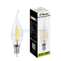 Лампа светодиодная Feron LB-74 Свеча на ветру E14 9W 4000K 25962