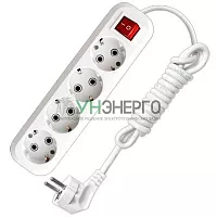 Удлинитель 4х2м с заземл. 16А IP20 S-304 ПВС 3х1 с выкл. UNIVersal 9634419