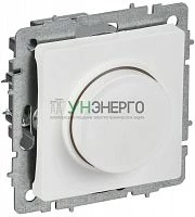 Светорегулятор поворотно-нажимной СП BRITE СС10-1-0-БрАБ 600Вт механизм арктич. бел. IEK BR-D20-0600-K91