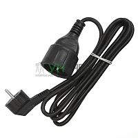 Удлинитель-шнур 1х2м с заземл. 16А IP20 ПВС 3х1 черн. DOMTOK 2341