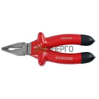 Плоскогубцы комбинированные диэлектрические STEKKER,  180мм, PLE1-180-S 50502