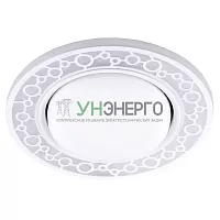 Светильник встраиваемый с белой LED подсветкой Feron CD9902 потолочный GX53 без лампы, белый 32938