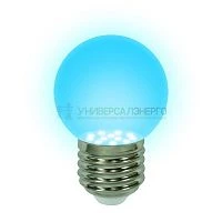 Лампа светодиодная G45 0.65Вт Blue E27 голуб. Uniel 04423