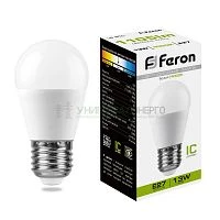Лампа светодиодная Feron LB-950 Шарик E27 13W 4000K 38105
