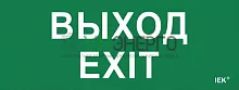 Этикетка самоклеящаяся "Выход-EXIT" ДПА IP20/54 IEK LPC10-1-24-09-VYHD