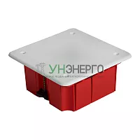 Коробка монтажная для полых стен, с пластиковыми зажимами, с крышкой, 92*92*45мм STEKKER EBX30-02-1-20-92, красный 49007 Коробка монтажная для полых стен, с пластиковыми зажимами, с крышкой, 92*92*45мм STEKKER EBX30-02-1-20-92, красный 49007