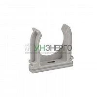 Держатель для труб (клипса) d25мм сер. (уп.10шт) Plast EKF derj-z-25n-r