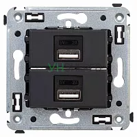 Устройство зарядное USB СП Avanti "Черный матовый" DKC 4412543 Устройство зарядное USB СП Avanti "Черный матовый" DKC 4412543