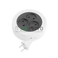 Удлинитель 3х3м без заземл. 6А IP20 SR 3х3-R УХ6-103 1.3кВт ШВВП 2х0.75 Volsten 12432