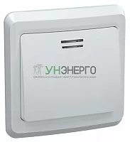 Выключатель 1-кл. СП Вега 10А IP20 ВС10-1-1-ВБ с индикацией бел. IEK EVV11-K01-10-DM