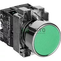 Кнопка управления NP2-BA35 без подсветки зел. 1НЗ +1НО IP40 (R) CHINT 573964