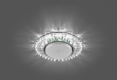 Светильник встраиваемый с белой LED подсветкой Feron CD4025 потолочный GX53 без лампы прозрачный 29539 фото 4