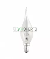 Лампа накаливания CT35 60W E14 clear "Свеча на ветру" JazzWay 3321468 Лампа накаливания CT35 60W E14 clear "Свеча на ветру" JazzWay 3321468