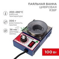 Ванна паяльная модель R38F 100Вт d38мм 200-480град.С бессвинцовая Rexant 09-9210 Ванна паяльная модель R38F 100Вт d38мм 200-480град.С бессвинцовая Rexant 09-9210