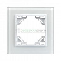 Рамка 1-м Минск стеклянная бел. Basic EKF ERM-G-401-10