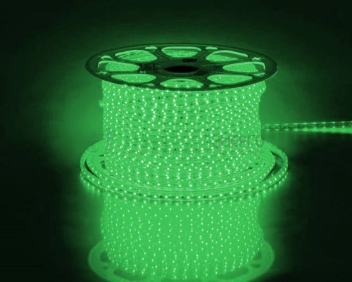 Cветодиодная LED лента Feron LS704, 60SMD(2835)/м 4.4Вт/м 100м IP65 220V зеленый 26241