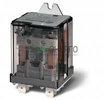 Реле силовое электромеханич. монтаж в наконечники Faston 250 (6.3х0.8мм) 2NO 16А AgCdO (зазор >/=3мм) 24В DC RTI монтаж. фланец FINDER 628290240300