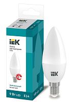 Лампа светодиодная ECO C35 9Вт свеча 4000К E14 230В IEK LLE-C35-9-230-40-E14