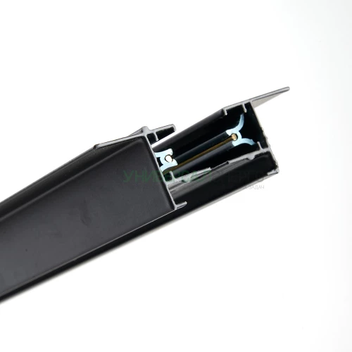 Шинопровод встраиваемый для трековых однофазных светильников, черный, 1м,  в наборе токоввод, заглушка, крепление, CAB1004 10352 фото 4