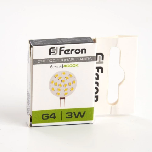 Лампа светодиодная Feron LB-16 G4 3W 12V 4000K 25093 фото 2