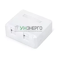 Корпус настенной розетки WR-MB-2 для установки 2-х вставок типа Keystone Jack бел. WRline 505220