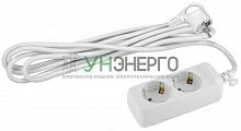 Удлинитель 2х3м с заземл. 10А IP20 UX-2e-3m ПВС 3х0.75 Эра Б0038573