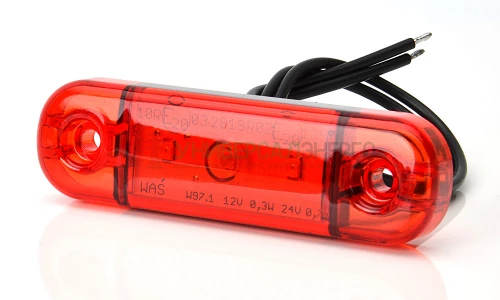 Фонарь габаритный Super Slim Красный 3-LED WAS 709 фото 5