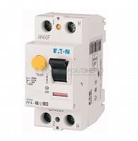 Выключатель дифференциального тока (УЗО) 2п 25А 30мА тип AC 4.5кА PF4 2мод. EATON 293167