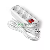 Удлинитель 3х5м с заземл. IP20 S-303А ПВС 3х1.5 с выкл.Universal 1727