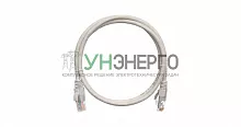 Патч-корд кат.5E (класс D) U/UTP 4 пары 24 AWG (7х0.205мм) 100МГц 2хRJ45 (8P8C) BC чистая медь LSZH нг(А)-HFLTx 1.5м сер. NIKOMAX NMC-PC4UD55B-015-C-GY