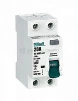 Выключатель дифференциального тока (УЗО) 2п 20А 10мА тип A 6кА УЗО-03 DEKraft 14257DEK